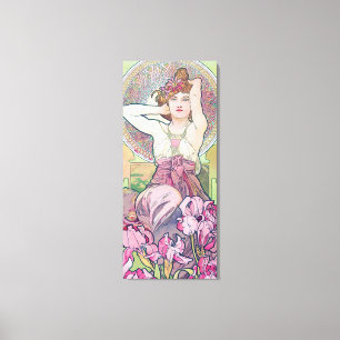 Amethyst (Four Jewels), Alphonse Mucha Canvas Print