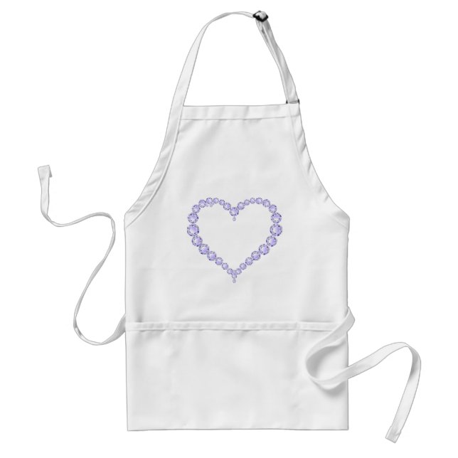 Amethyst Gem heart Standard Apron (Front)