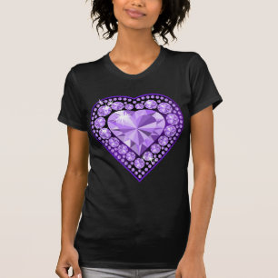 Amethyst Gem heart T-Shirt