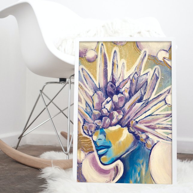 Amethyst Gemstone Fantasy Feminist Abstract Art Poster (Creator Uploaded)