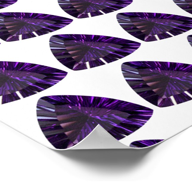 Amethyst Gemstone, February Birthstone, Purple Poster (Corner)