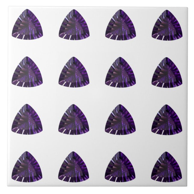 Amethyst Gemstone, February Birthstone, Purple Tile (Front)