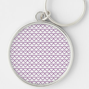 Amethyst Gemstone Heart Purple Key Ring