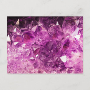 Amethyst Gemstone Image Shiny and Sparkly Postcard