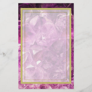 Amethyst Gemstone Image Shiny and Sparkly Stationery