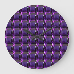 Amethyst Gemstone Purple Large Clock