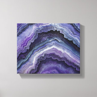 Amethyst Geode Fluid Pour Canvas Print