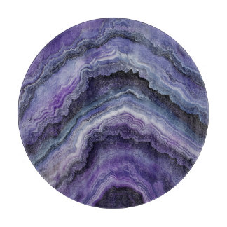 Amethyst Geode Fluid Pour Cutting Board