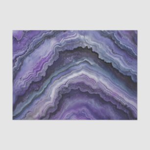 Amethyst Geode Fluid Pour Tissue Paper