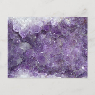 Amethyst Geode - Violet Crystal Gemstone Postcard
