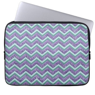 Amethyst Glass Zigzag Pattern Laptop Sleeve