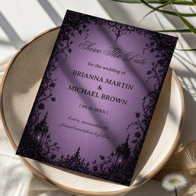 Amethyst Gothic Rose Save The Date (Creator Uploaded)