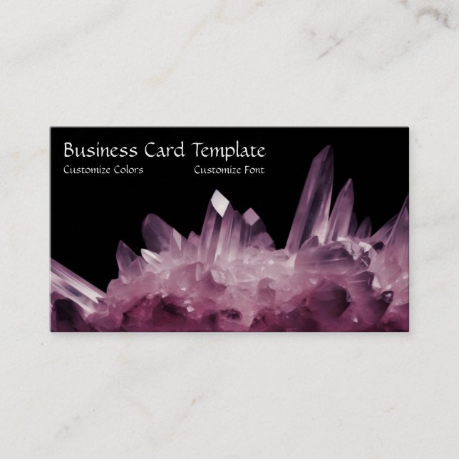 Amethyst Healing Crystals Business Card (Front)