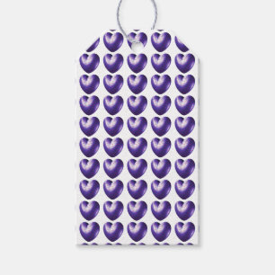 Amethyst Heart Filled With Love Gift Tags