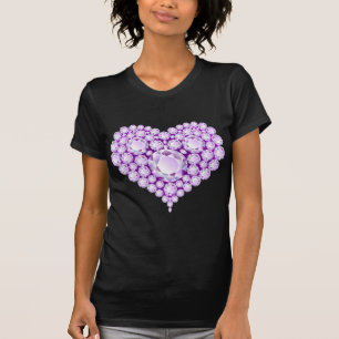 Amethyst Heart Gems T-Shirt