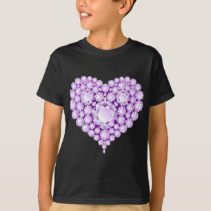 Amethyst Heart Gems T-Shirt