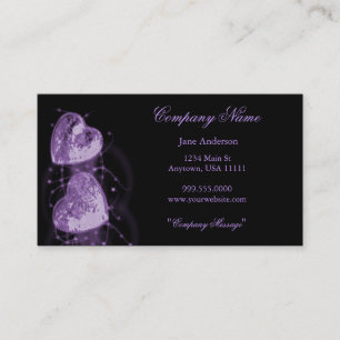 Amethyst Hearts Business Card