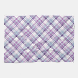 Amethyst Hues Plaid  Tea Towel