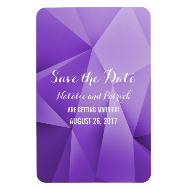 Amethyst Jewel Tones Save the Date Flexi Magnet (Vertical)