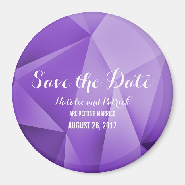 Amethyst Jewel Tones Save the Date Magnet (Front)