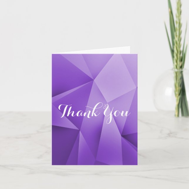 Amethyst Jewel Tones Thank You Card (Front)