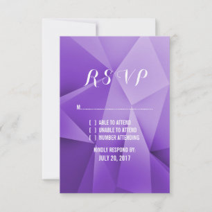 Amethyst Jewel Tones Wedding RSVP Card