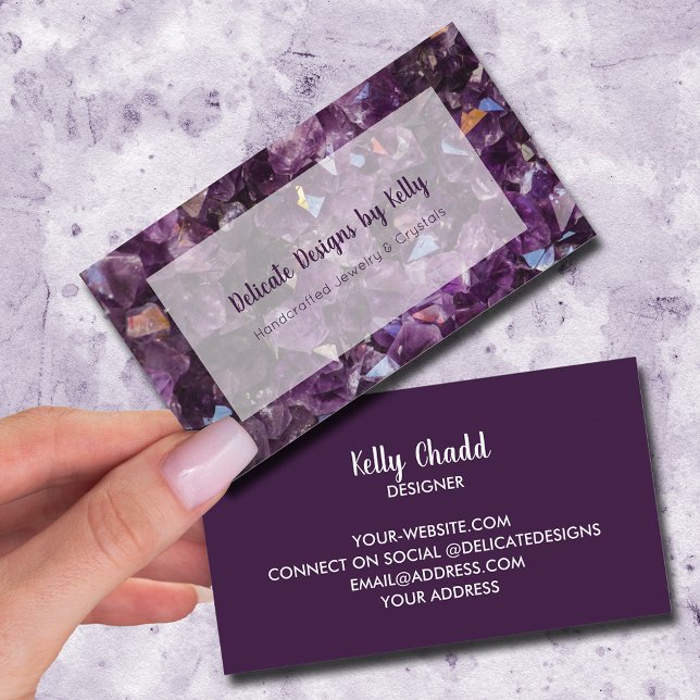 Amethyst Jewellery Designer Business Card (Creator Uploaded)