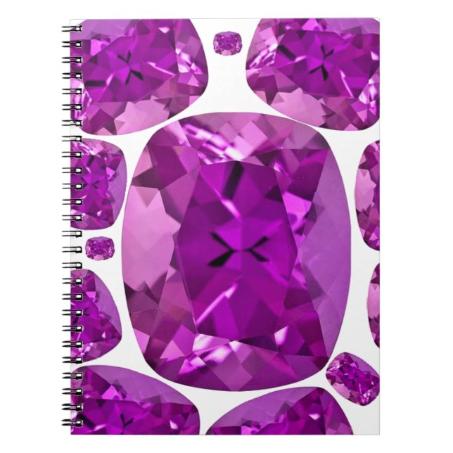 Amethyst Jewels Birthstone  by Sharles Notebook (Front)
