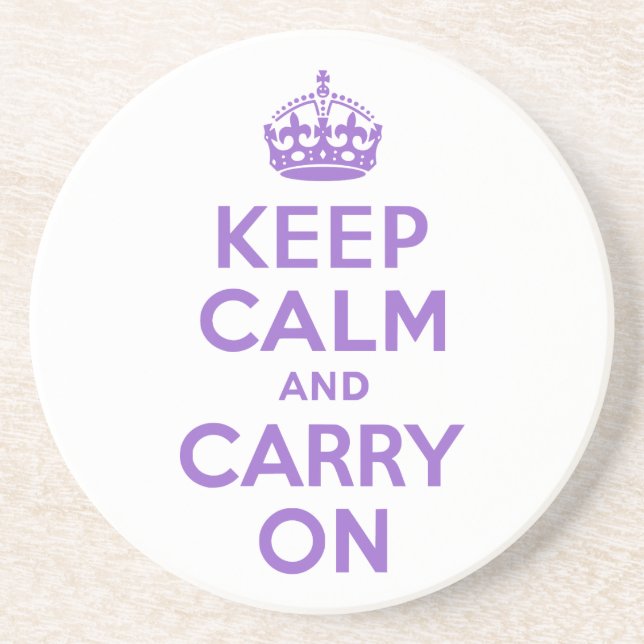 Amethyst Keep Calm and Carry On Coaster (Front)