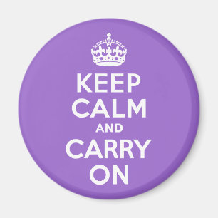 Amethyst Keep Calm and Carry On Magnet