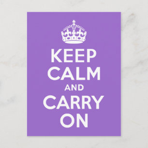 Amethyst Keep Calm and Carry On Postcard