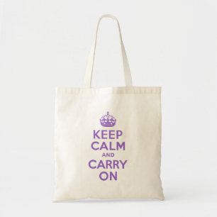 Amethyst Keep Calm and Carry On Tote Bag
