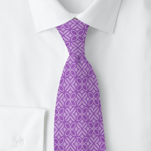 Amethyst Leaves & Lines Tie (Creator Uploaded)