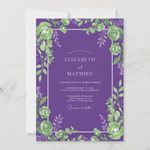 Amethyst Lime Vine Wedding Invitation