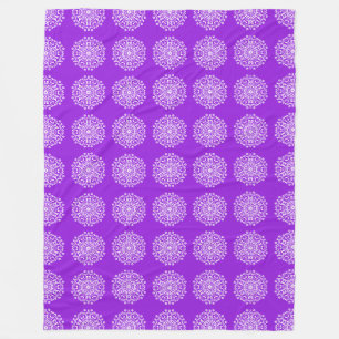 Amethyst Mandala Fleece Blanket