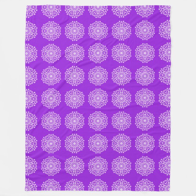 Amethyst Mandala Fleece Blanket (Front)