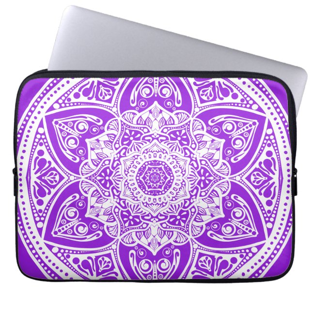 Amethyst Mandala Laptop Sleeve (Front)