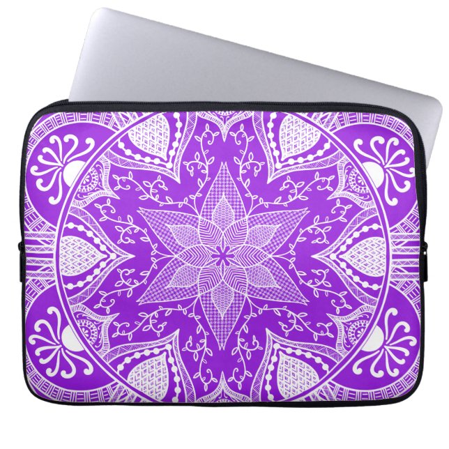 Amethyst Mandala Laptop Sleeve (Front)