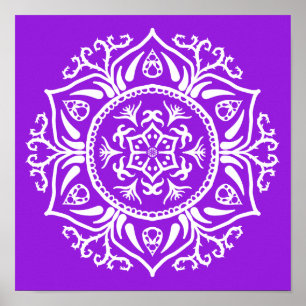 Amethyst Mandala Poster