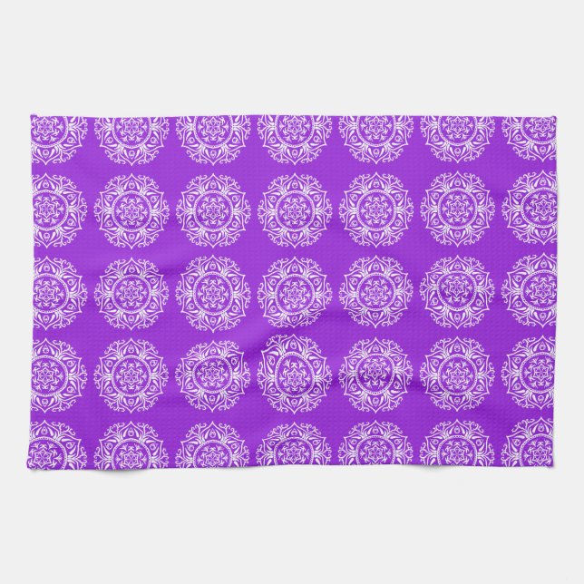 Amethyst Mandala Tea Towel (Horizontal)
