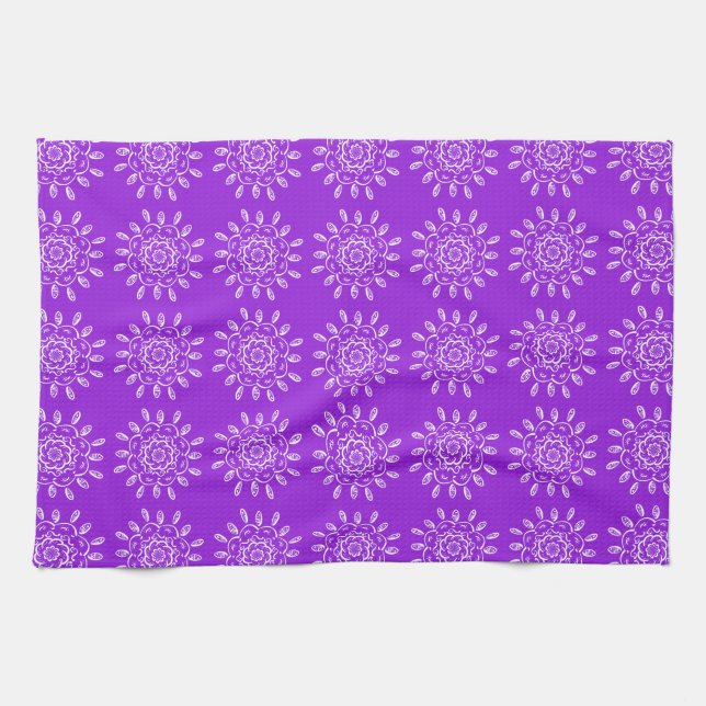 Amethyst Mandala Tea Towel (Horizontal)