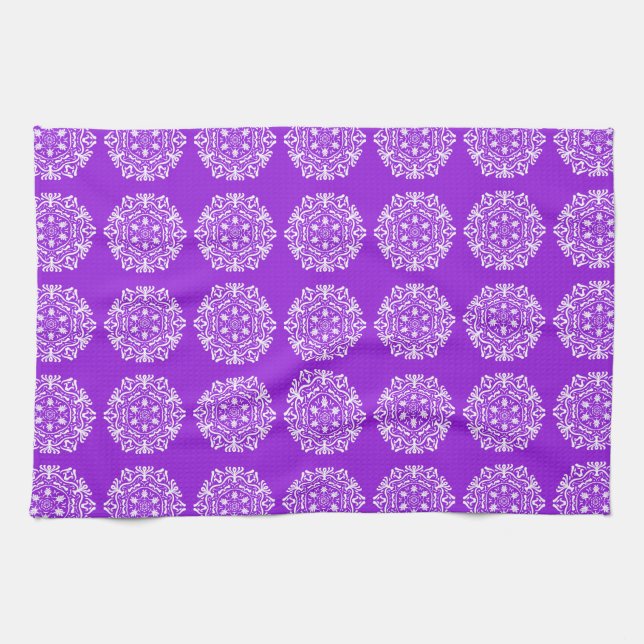 Amethyst Mandala Tea Towel (Horizontal)