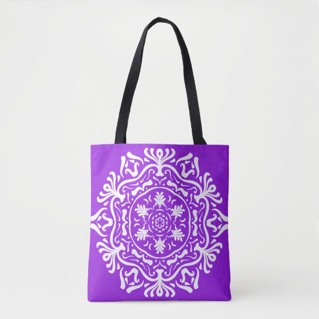 Amethyst Mandala Tote Bag (Front)