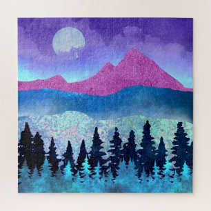 Amethyst Mist Mountains Jigsaw Puzzle