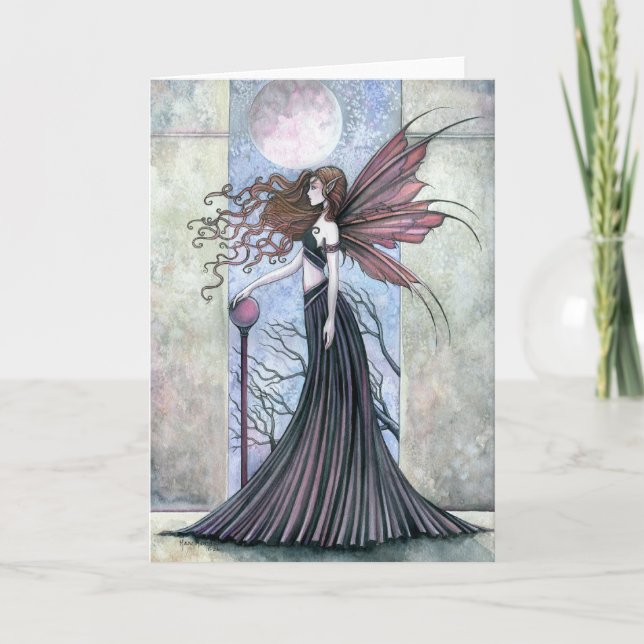 Amethyst Moon Fairy Greeting Card (Front)