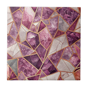 Amethyst Mosaic – Cracked Glass - Purple Tile