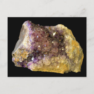 Amethyst on Black Background Postcard
