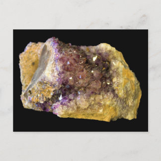 Amethyst on Black Background Version 2 Postcard