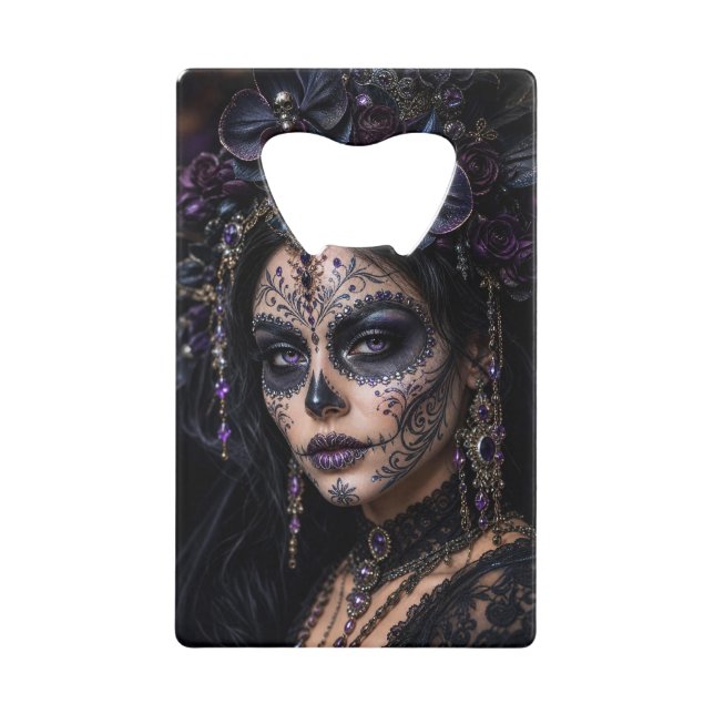 Amethyst Orchid Calavera – Gothic Sugar Skull (Front)
