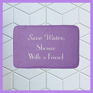 Amethyst Orchid Purple Save Water Funny Plush Bath Mat